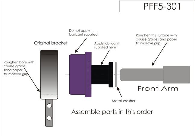 Powerflex PFF5-301, Front Lower Wishbone Rear Bush (Concentric)