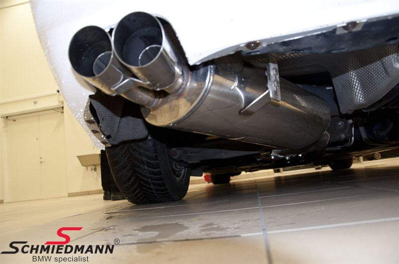 Schmiedmann roestvrijstalen achterdemper 2XØ76MM E90 N52